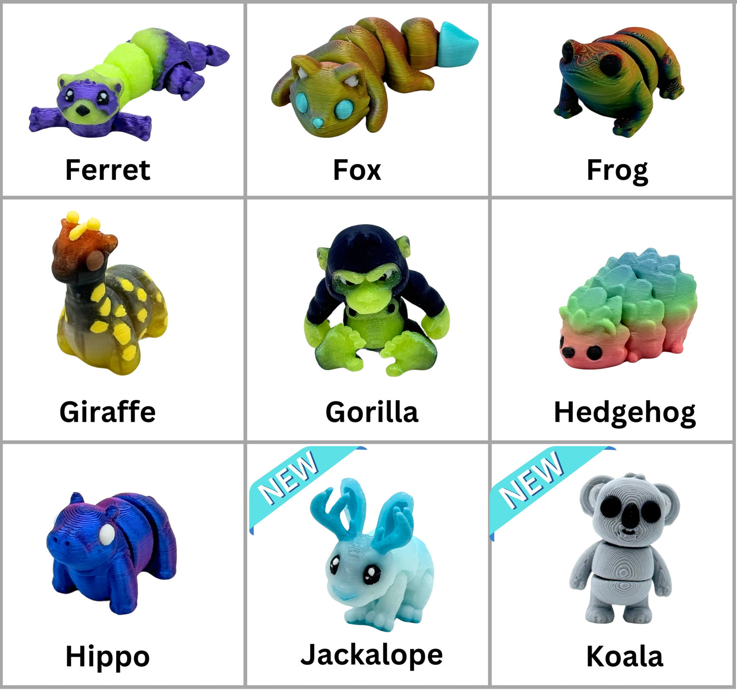Mini Fidget Animals 5 Pack