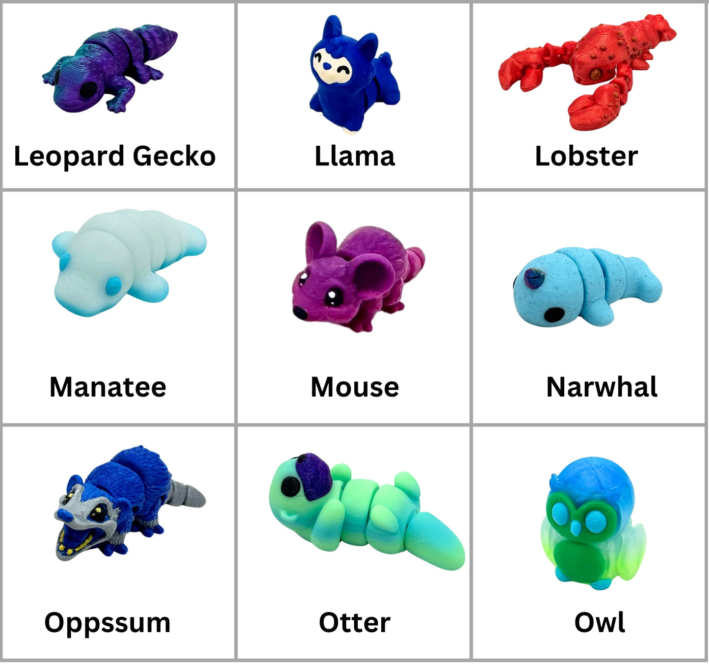 Mini Fidget Animals 5 Pack