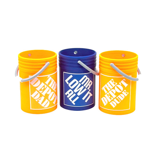 The Depot Dad Coozie – 3D Printed Mini Bucket Can Holder with Handle | Father’s Day Gift for DIY Dads