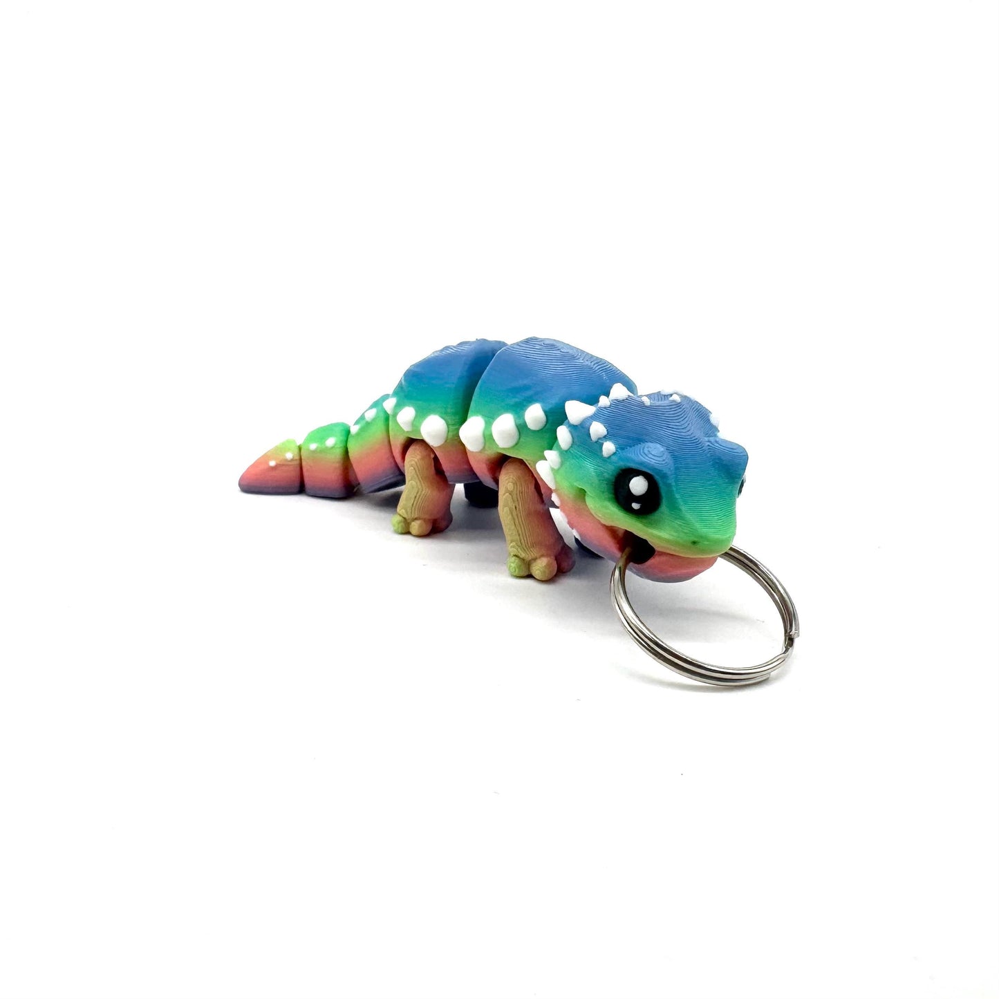 Articulating fidget Keychain, Opossum, Bearded Dragon, Axolotl, Dinosaur, Tiger, Dragonfly, Red Panda, Duck, Rainbow Gecko