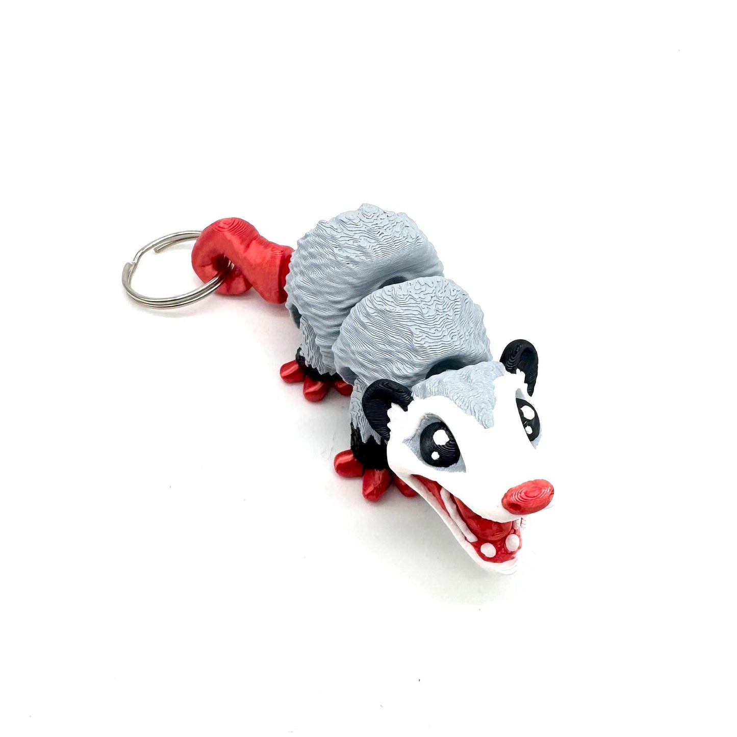 Articulating fidget Keychain, Opossum, Bearded Dragon, Axolotl, Dinosaur, Tiger, Dragonfly, Red Panda, Duck, Rainbow Gecko