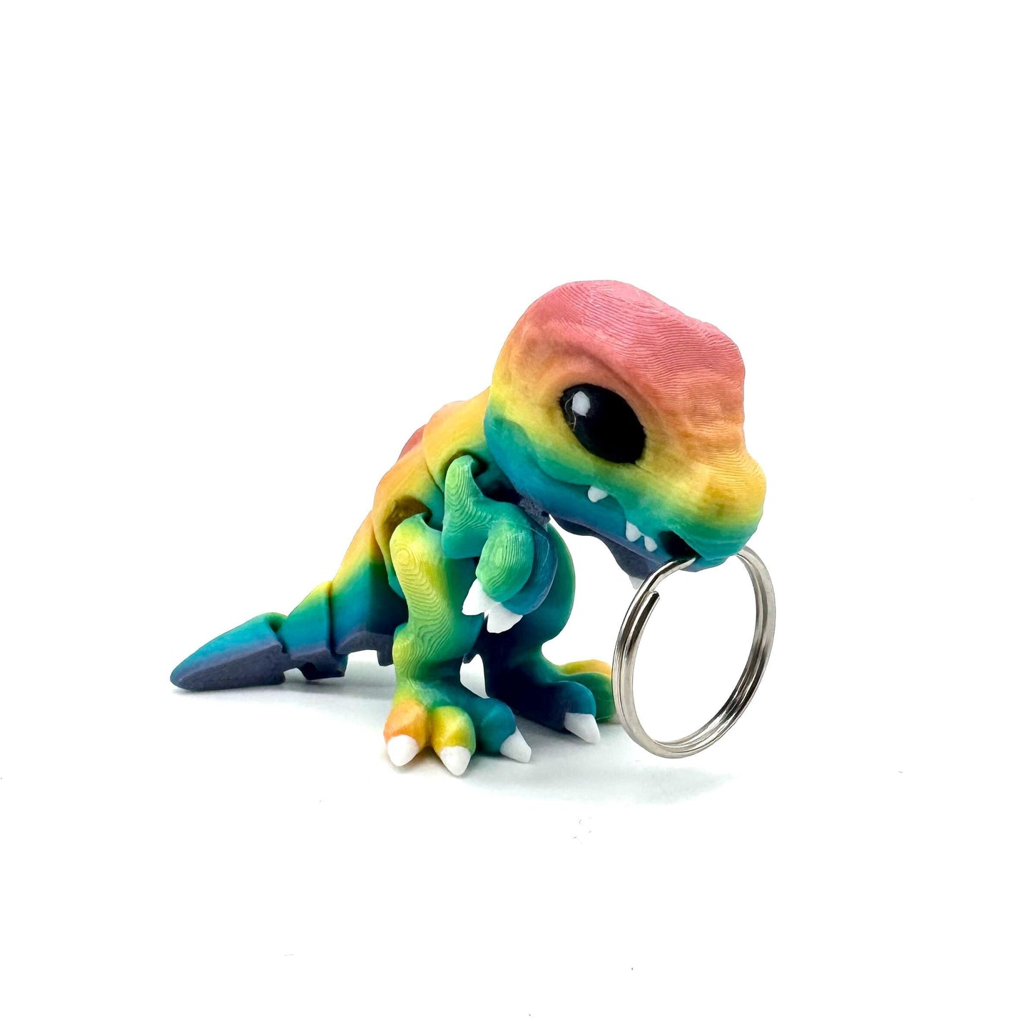 Articulating fidget Keychain, Opossum, Bearded Dragon, Axolotl, Dinosaur, Tiger, Dragonfly, Red Panda, Duck, Rainbow Gecko