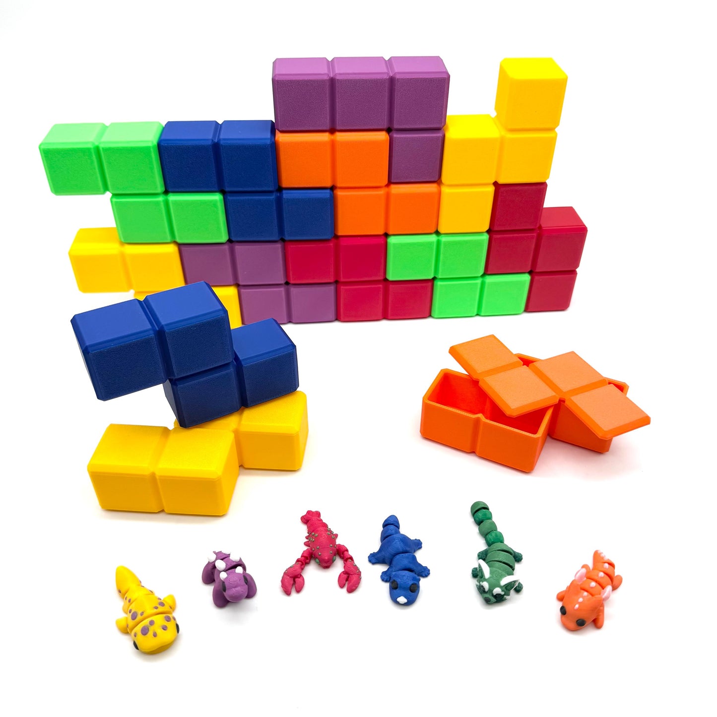 Puzzle Block Mini Figure Containers