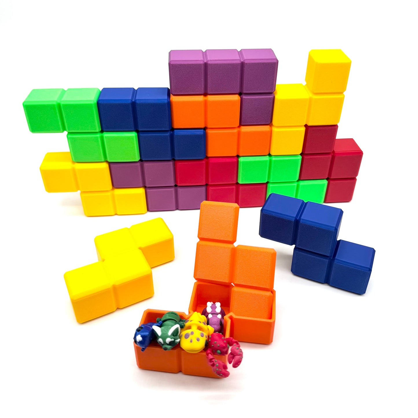 Puzzle Block Mini Figure Containers